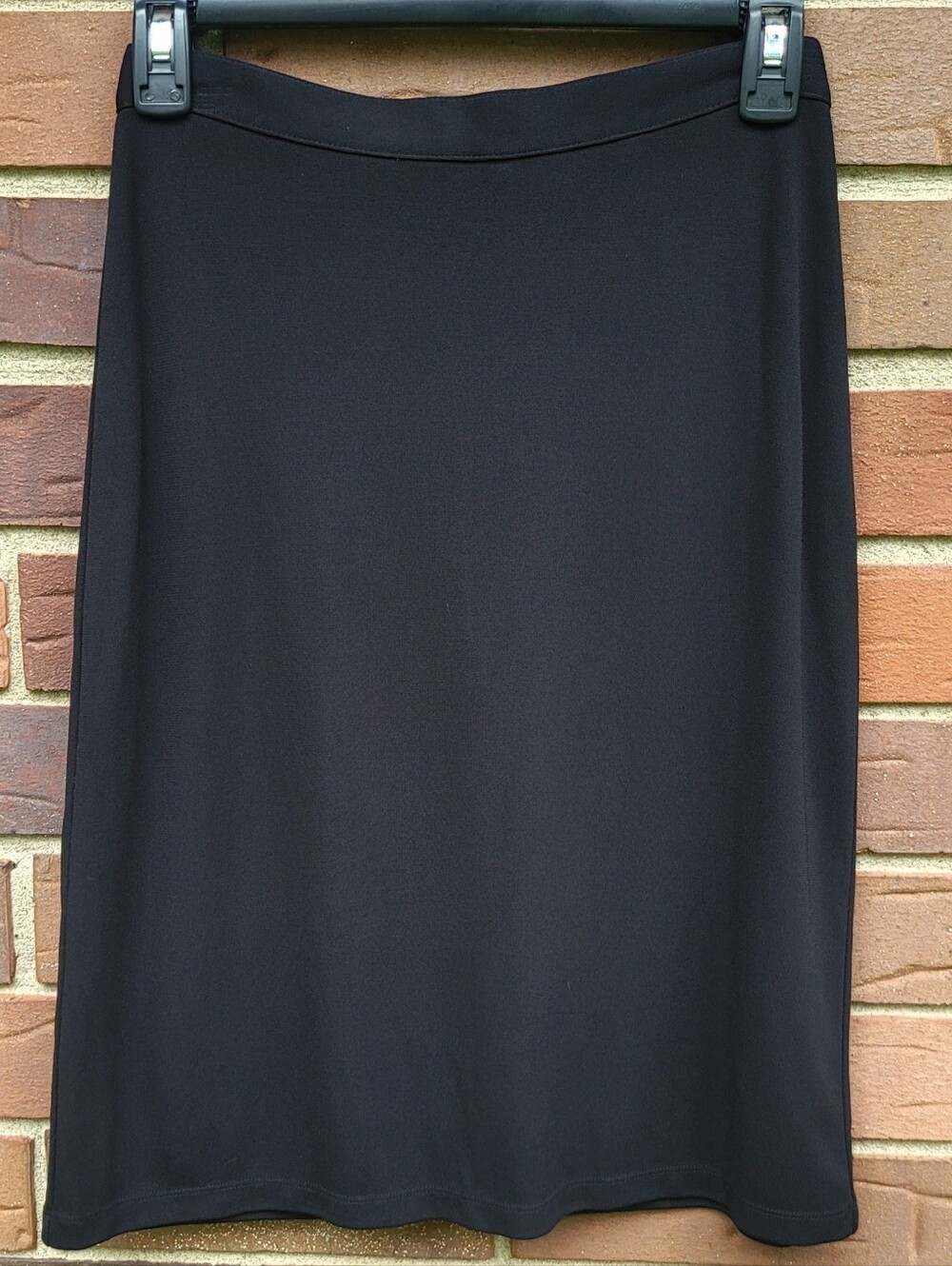 VTG Freeport Studio (LL Bean Sub Brand) Black A-Line Skirt Knee Length, 4 Petite